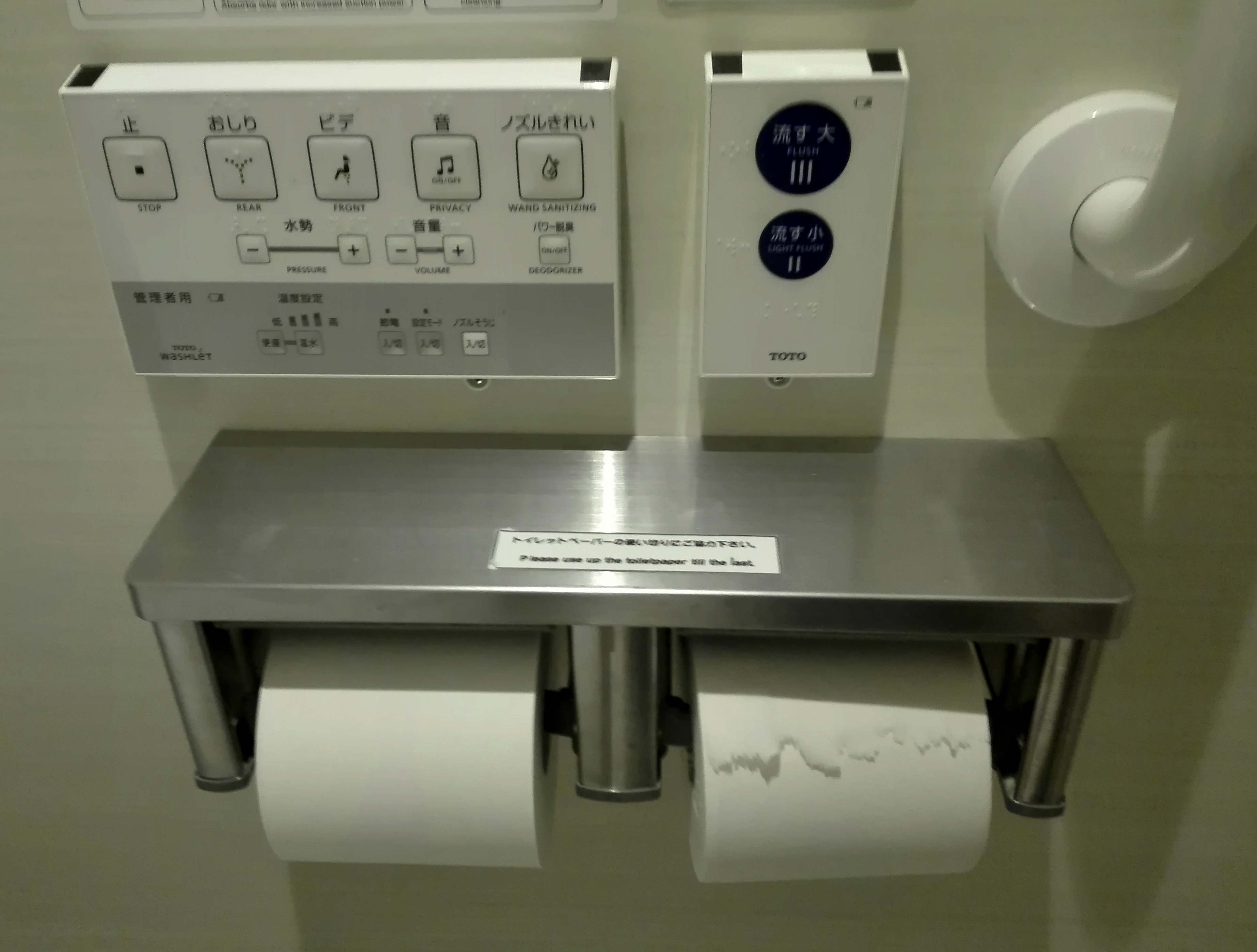 CONTROLES DE FUNCIONES DEL INODORO, JAPO